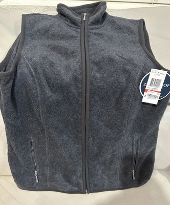 Chaleco deportivo Karen Scott para mujer XS carbón deportivo polar cremallera completa NUEVO Foto 1 de 4