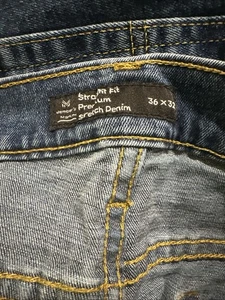 NWT Members Mark Men's Straight Fit Premium Stretch Denim Jeans 36x32 Dark Wash  - Picture 1 of 2