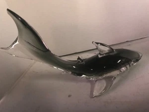 Vintage Murano Glas Hai Skulptur (beschädigt) - Bild 1 von 13