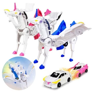 ㅉTransforming Car Robot ToysCollision to Cars Automatic Deformation Unicorn Set⊹ - Picture 1 of 11