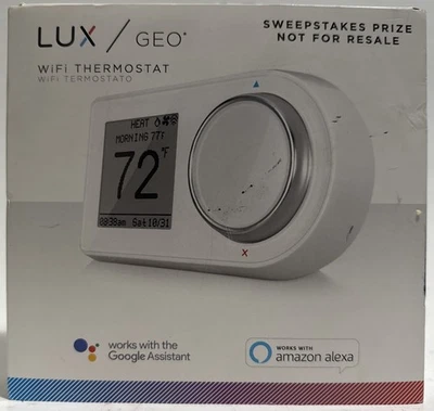 Lux GEO-WH Wi-Fi Thermostat White New - Image 1 of 2