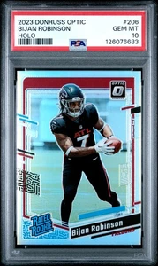 2023 Panini Donruss Optic Bijan Robinson #206 Holo PSA 10 - Picture 1 of 2