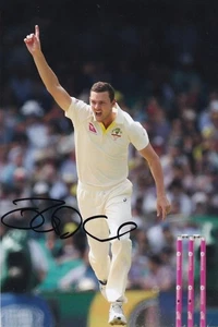 Cricket - Josh Hazlewood - Hand Signed 12x8 Inch Photograph - Australia - COA - Picture 1 of 1