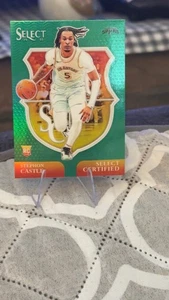 2024-25 Panini Select - Select Certified Stephon Castle #19 Green Prizm (RC) - Picture 1 of 2