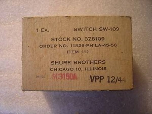 MILITARY RADIO WWII T-17 MICROPHONE PUSH TO TALK SWITCH N.O.S. 1940's DATES - Picture 1 of 5