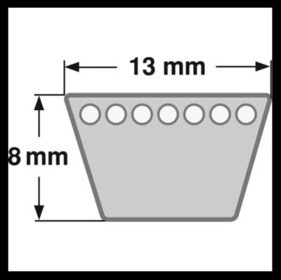 Klassischer Keilriemen Profil (A）13mm DIN 2215 von A380mm 4500mm - Bild 1 von 4