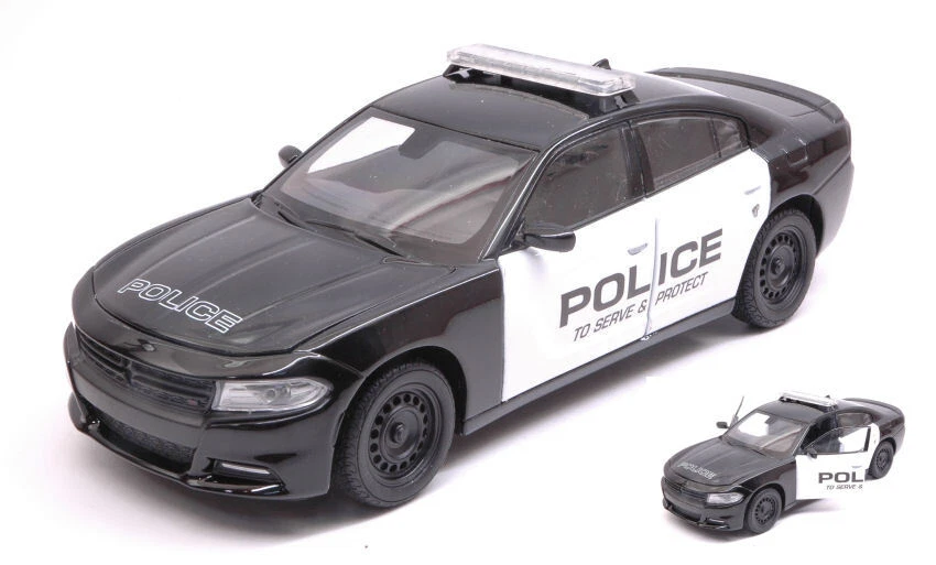 Modellino auto Forze Ordine diecast Welly DODGE CHARGER POLIZIA POLICE 1:24 - Immagine 1 di 1