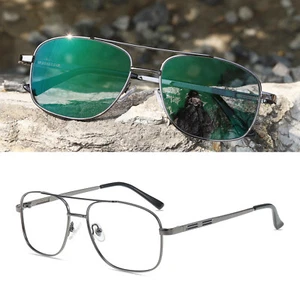 Classic Full Rim Reading Glasses Transition Photochromic Grey Reader +0.00~+4.00 - Picture 1 of 24