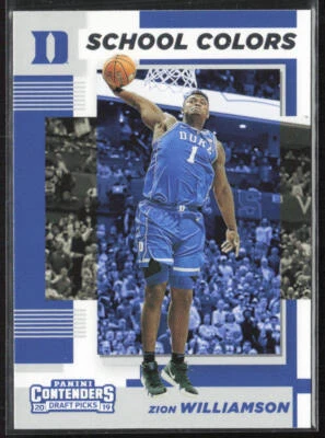 2019 Panini Contenders Draft Picks #1 Zion Williamson School Colors - Image 1 of 2