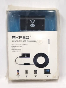 Akaso F99 8mm Industrial Endoscope Hard Wire High Definition WIFI Boroscope 10mm - Picture 1 of 8