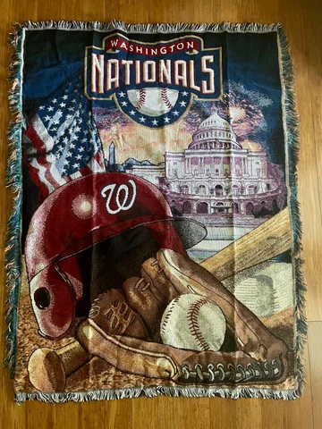 Washington Nationals Woven Tapestry Throw Blanket Cover