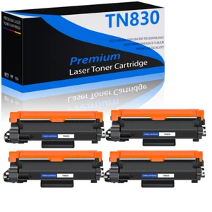 4Packs TN830 Black Toner Cartridge for Brother HL-L2405W MFC-L2820DW Printer - Picture 1 of 23