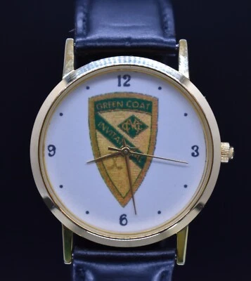 Reloj de Golf GREEN COAT INVITATIONAL Hombre Cuero Tono Dorado BATERÍA NUEVA Foto 1 de 4