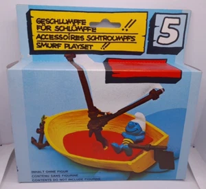 ACCESSORI PUFFI SMURF da BARBAPUFFO 40070 PLAY SET 5 edizione vecchia MIB - Imagen 1 de 3