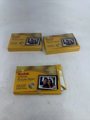 Lot Of 2 Kodak Ultima Picture Paper 100 Sheets 4"x6" Heavy Weight High Gloss NOS - Image 1 of 4