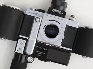 SELTENER Topcon Super D 6,5x Sucher, mit 250 Filmrücken und Motorantrieb, US VERKÄUFER - Bild 1 von 6