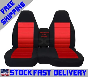 Fits 91-97 Ford Ranger 60-40 High Back Car Seat Covers Black-Red insert cotton - Bild 1 von 8