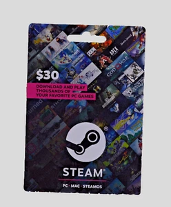 Steam Gift Card Pc Prepaid Gift Card Game Card Game Gift Card $30 - Picture 1 of 1