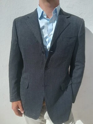 Canali Men's Cashmere Mix Jacket Size 38 R UK Made In Italy Vintage RRP £400 - Image 1 of 4