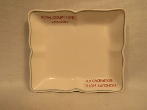 Vintage ROYAL COURT HOTEL LONDON HIGHCLIFF BOURNEMOUTH Porcelain Dish England Do - Picture 1 of 7
