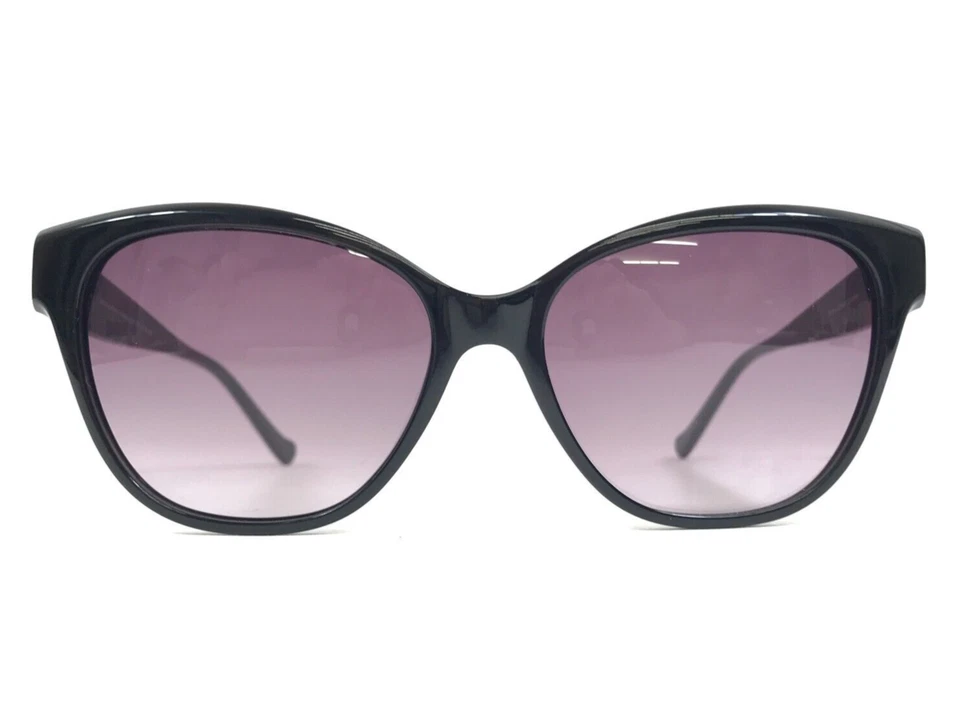 Betsey Johnson Sunglasses ANGEL BLK Black Cat Eye Frames Purple Gradient Lenses - Image 1 of 4