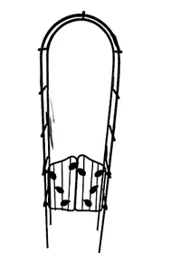 New 13” Tall MINIATURE DOLLHOUSE / FAIRY GARDEN Metal ARBOR w/ Hinged Doors - Picture 1 of 7
