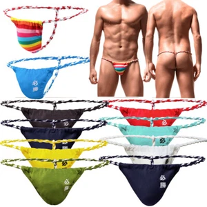 Paquete de 4 Tangas Sexy T-back Cuerda G Correa Jock Sumo Lucha Ropa Interior Calzoncillos - Imagen 1 de 19