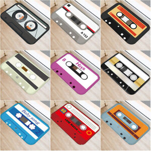 Cassette Tape Mats Anti Slip Floor Carpet Tape Pattern Print Doormat Kitchen Rug