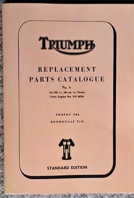 Triumph Parts Book Bonneville 650 Trophy 1968 UK Motorcycles Free UK Postage - Image 1 of 4
