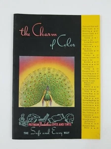 The Charm of Color ~ Putnam Fadeless Dyes & Tints - 1946 Booklet Monroe Chemical - Picture 1 of 9