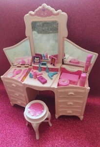 Specchiera Vanity Barbie Dream Glow Luci Di Stelle Mattel 1985 Originale Vintage - Foto 1 di 5