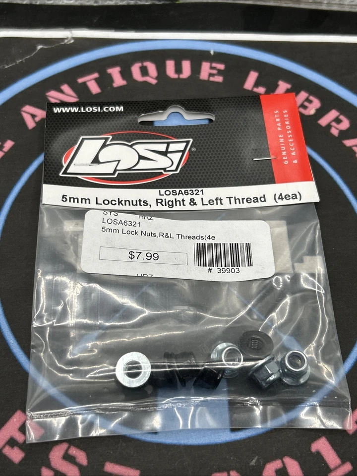 Team Losi. LOSA6321 5mm Locknuts, Right & Left Thread (4 Ea) - Image 1 of 1