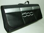 Car Boot Tidy Organizer Bag with leatherette front pocket fit Fiat 500 Abarth