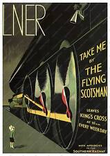 The Flying Scotsman. Vintage travel Poster reproduction