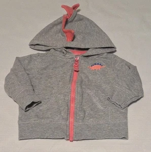 Sudadera con Capucha Carters 3 Meses Bebé Niña Dinosaurio (Gris y Rosa) - Imagen 1 de 7