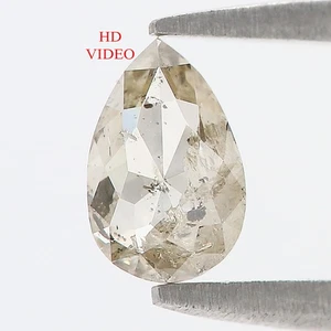0.54 CT Natural Loose Pear Cut Diamond 6.45 MM Salt And Pepper Diamond LQ378 - Picture 1 of 8
