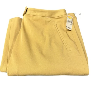 Talbots Dress Pants Womens Petite 14 14P Cream Classic Vintage Old Stock USA NEW - Image 1 of 4