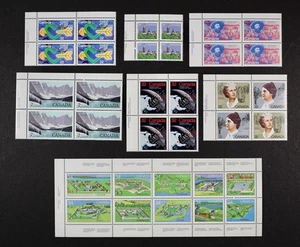CANADÁ enero-junio 1985, 7 bloques de inscripción UL diferentes como nuevo casi nuevo FV $17,88 - Imagen 1 de 1