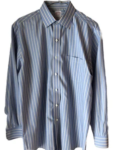 Brooks brothers men’s vintage Supima Cotton button up shirt Blue Striped 15/33 - Picture 1 of 11