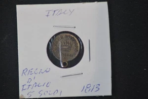 Italy Kingdom of Napoleon 5 Soldi 1813 Pendant We combine Shipping - Picture 1 of 2