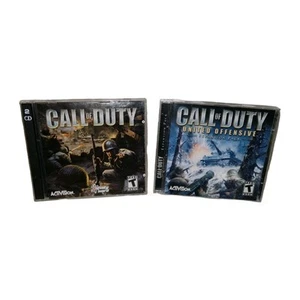 Call of Duty & United Offensive Expansion Pack PC Game set of 2 2005 COD - Picture 1 of 4