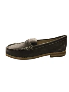 Womens Loafers Size 7.5 M Hush Puppies Aubree Chardon Dark Brown Suede NIB - Picture 1 of 7