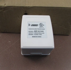 6 - CODEX SEP-1640 TRANSFORMER POWER SUPPLY 120V-16.5AC 40VA - Picture 1 of 3