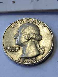 1962-D 25C Washington Quarter XF - Picture 1 of 2