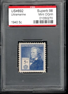 US @ 892  (1940) 5c - PSE Graded: Sup98 - Mint OGnh (Encapsulated) Elias Howe - Picture 1 of 2