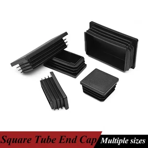 Square End Caps Plastic Tube inserts Bungs Blanking Plugs Box Section feet leg - Picture 1 of 76