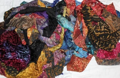 5lbs art CARTER SMITH SHIBORI SILK Heavy scrap fabric ART Quilting Patchwork - Image 1 of 4