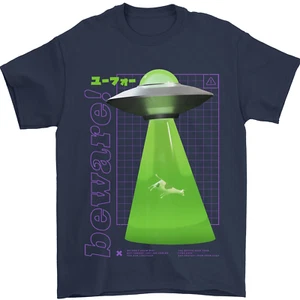 Alien Abducted Cow UFO Farmer Farming Mens T-Shirt 100% Cotton - Picture 1 of 106