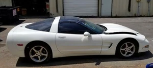 97-04 Corvette C5 Passenger Door White Power Window Regulator Glass Great Cond - Foto 1 di 1