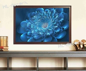 UNFRAMED Blue Flower Canvas Prints Poster Wall Art Home Decor Kids I - Picture 1 of 1